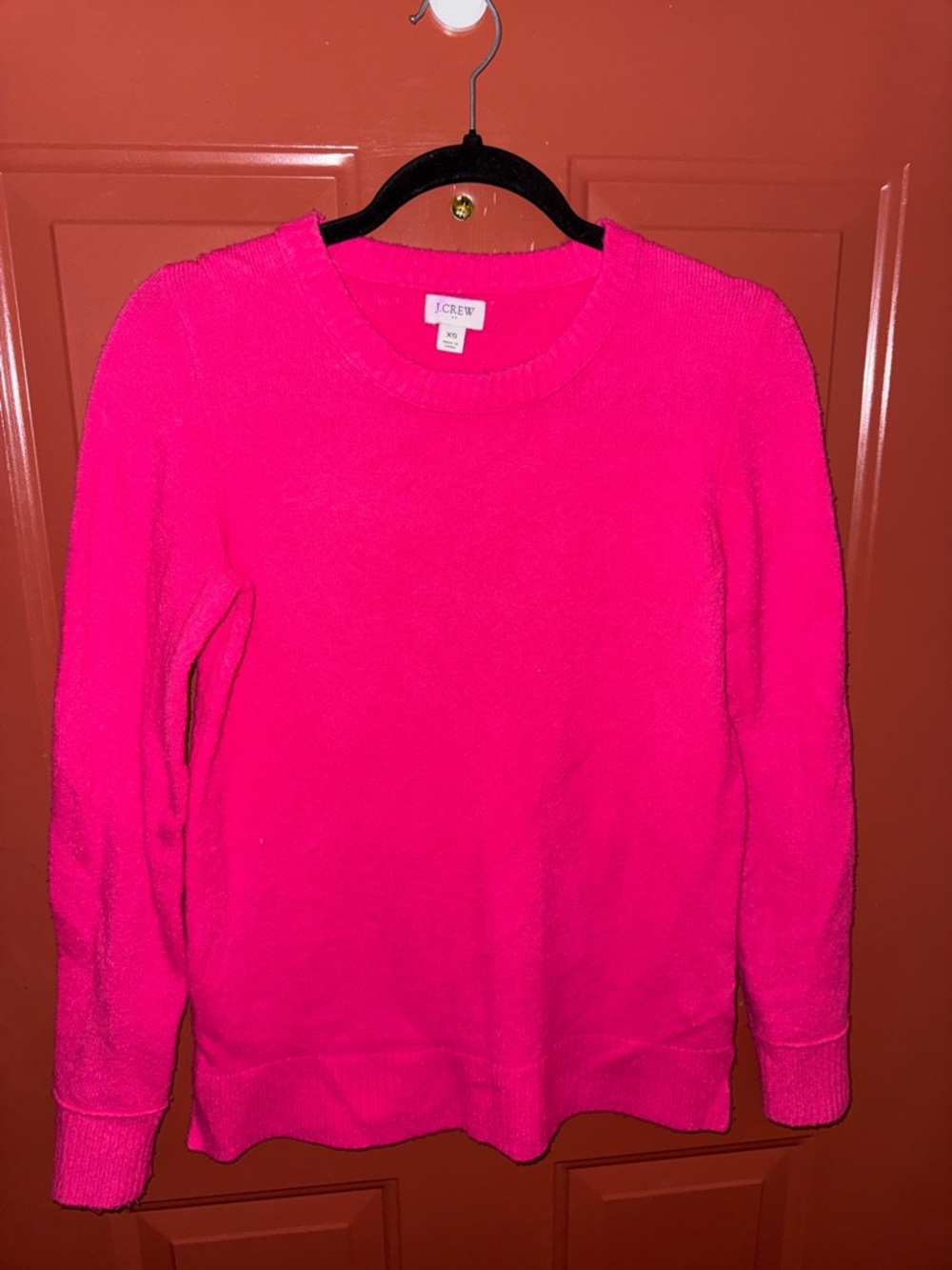 J. Crew Women's Crewneck Sweater in Neon Pink